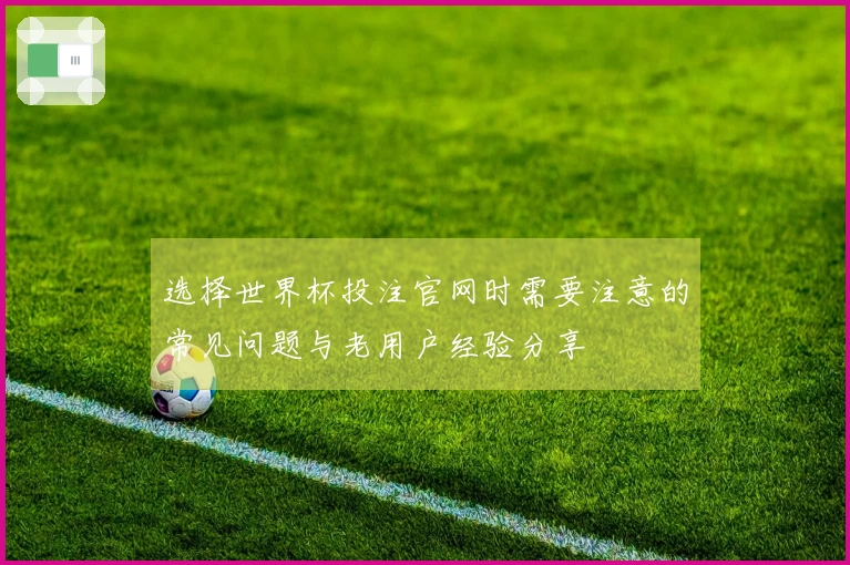 选择世界杯投注官网时需要注意的常见问题与老用户经验分享