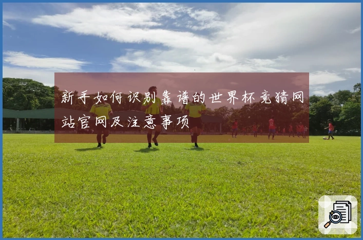 新手如何识别靠谱的世界杯竞猜网站官网及注意事项