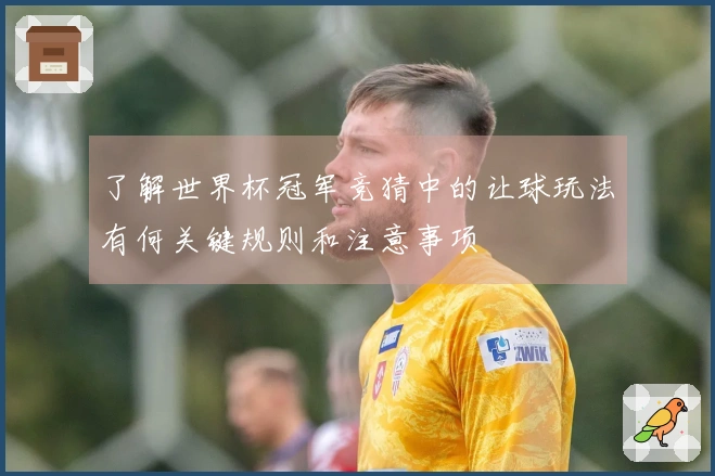 了解世界杯冠军竞猜中的让球玩法有何关键规则和注意事项